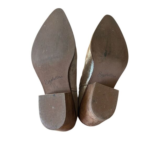 Seychelles Wanderlust Booties  Metallic 7.5 Tan Brown Metallic - Picture 6 of 8